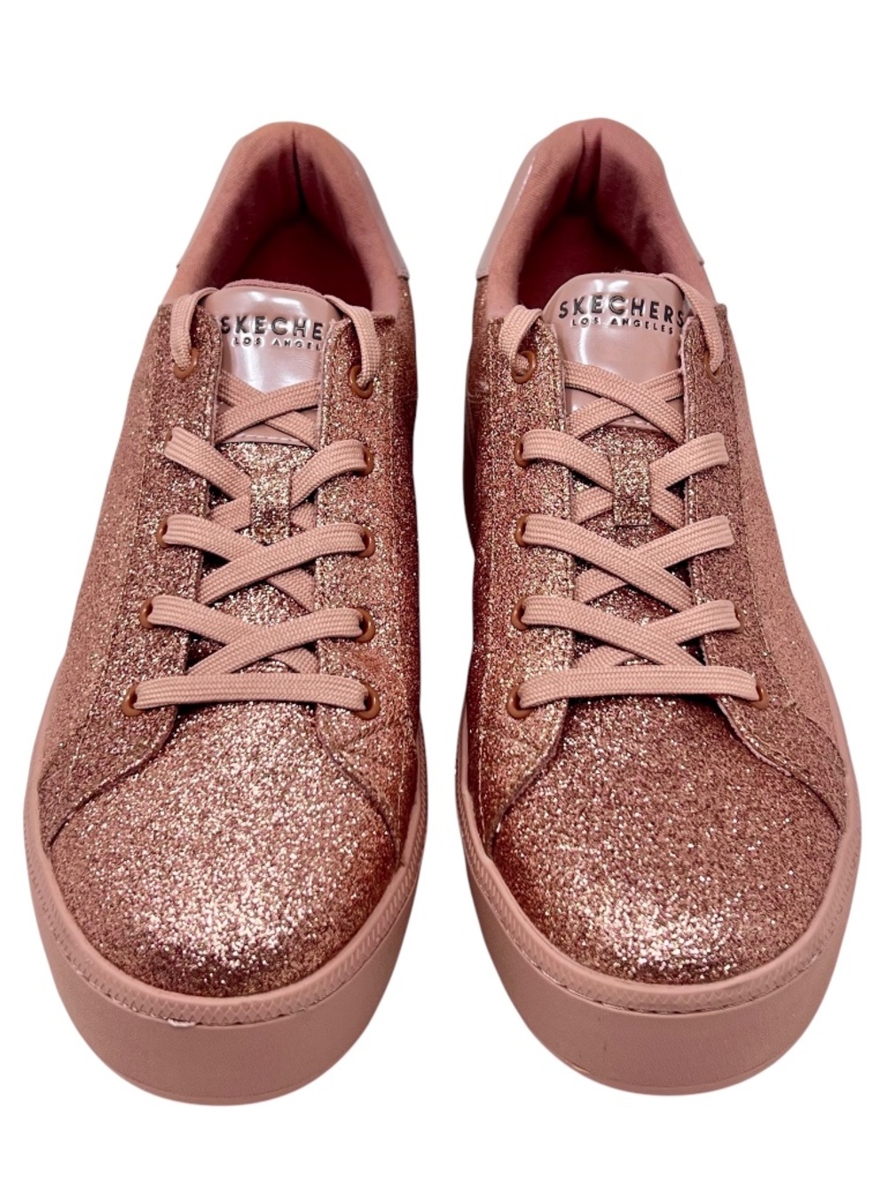 Women's Skechers Street Los Angele Fairy Dusted Copper Platform Sneakers size 11 - Picture 2 of 10